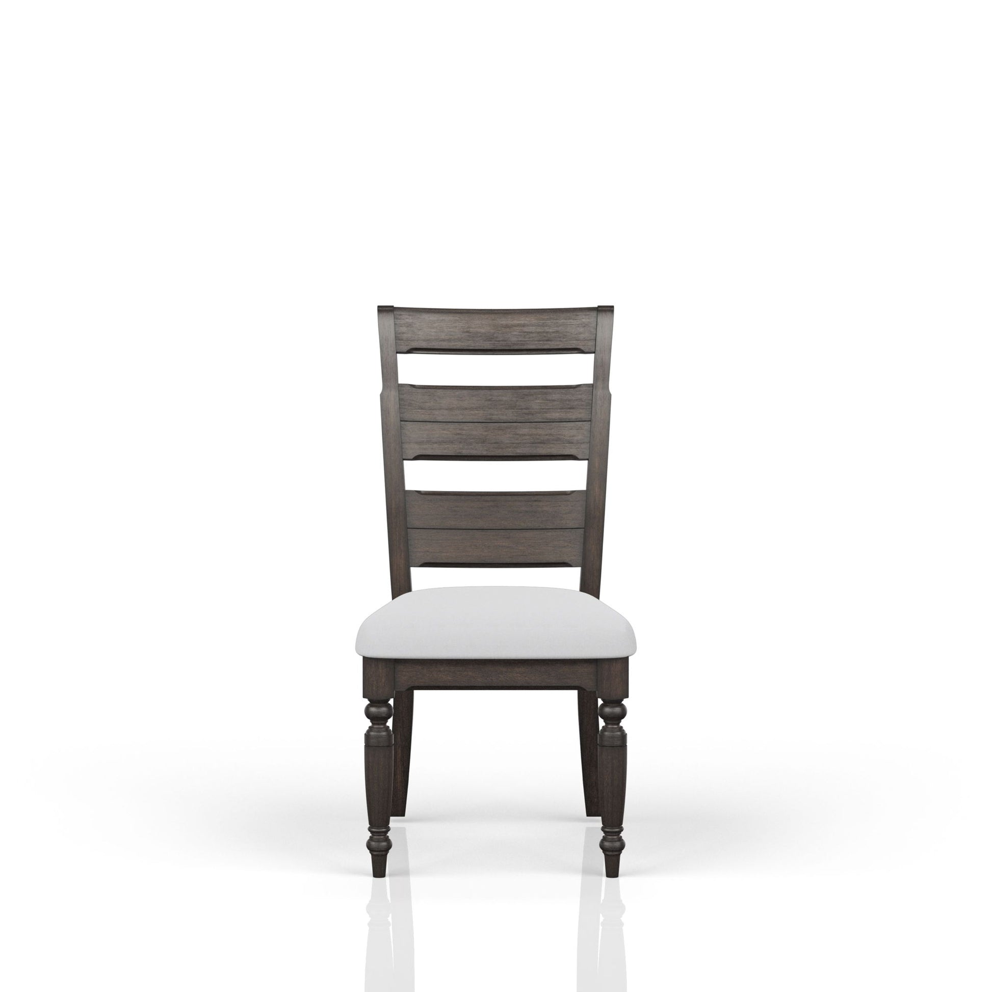 Upholstered Seat Ladderback Side Chair - Coffee Bernards Furniture