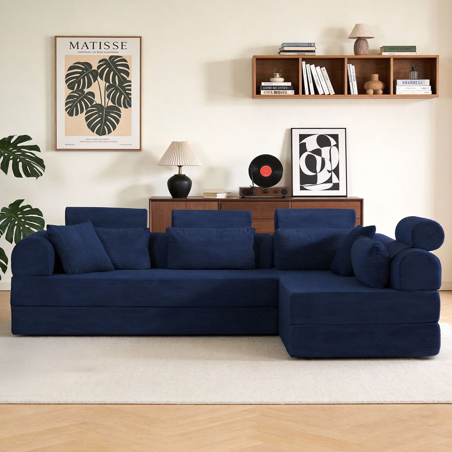 Modern L-Shape Modular Sectional Sofa, Compressed Design Home Essentials