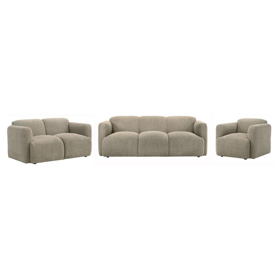 Dorset - Upholstered Round Track Arm Sofa Set Coaster Fine Furniture