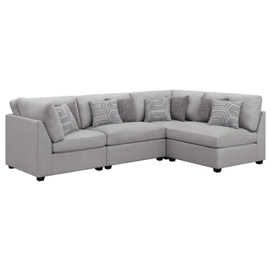 Cambria - 4 Piece Upholstered Modular Sectional Sofa - Gray CoasterElevations