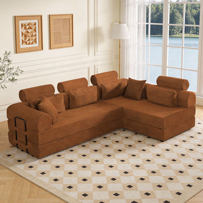 Modern L-Shape Modular Sectional Sofa, Compressed Design Home Essentials