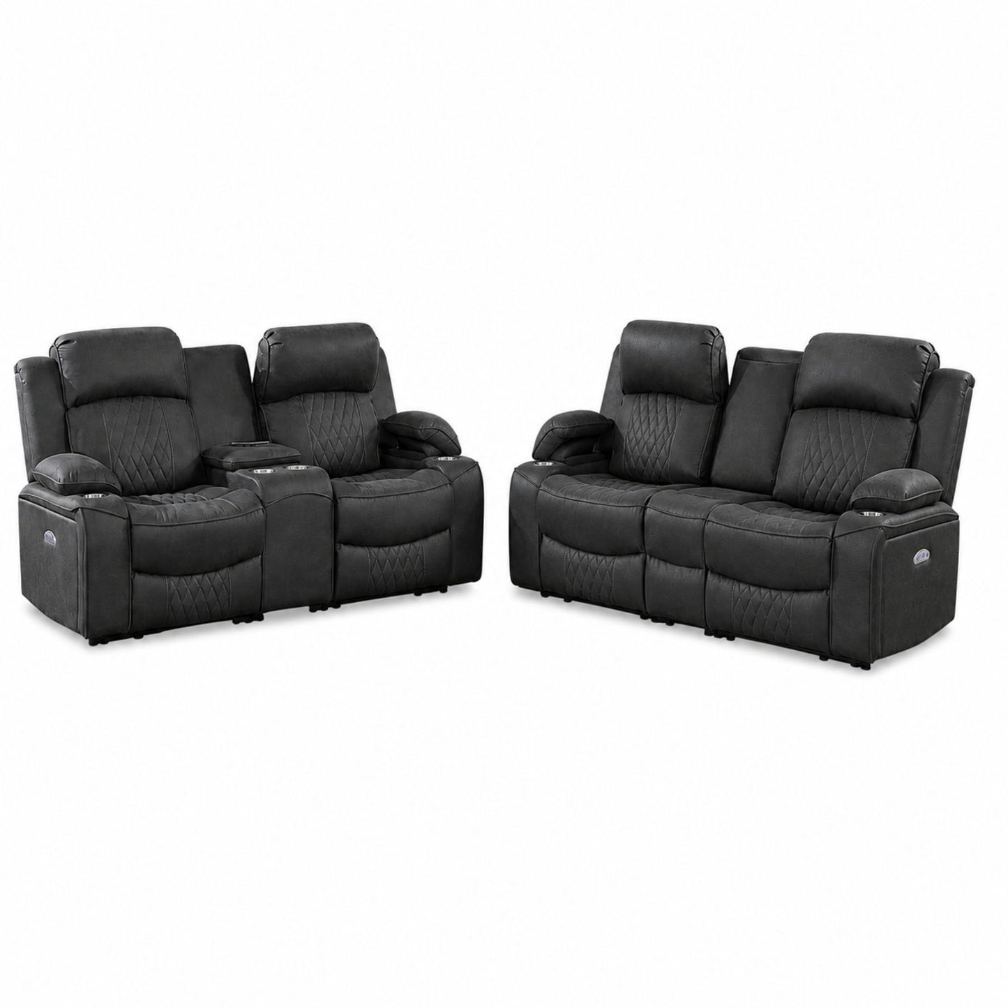 Power Motion Living Room Set With USB Port, Adjustable Headrest, Cup Holder Home Essentials