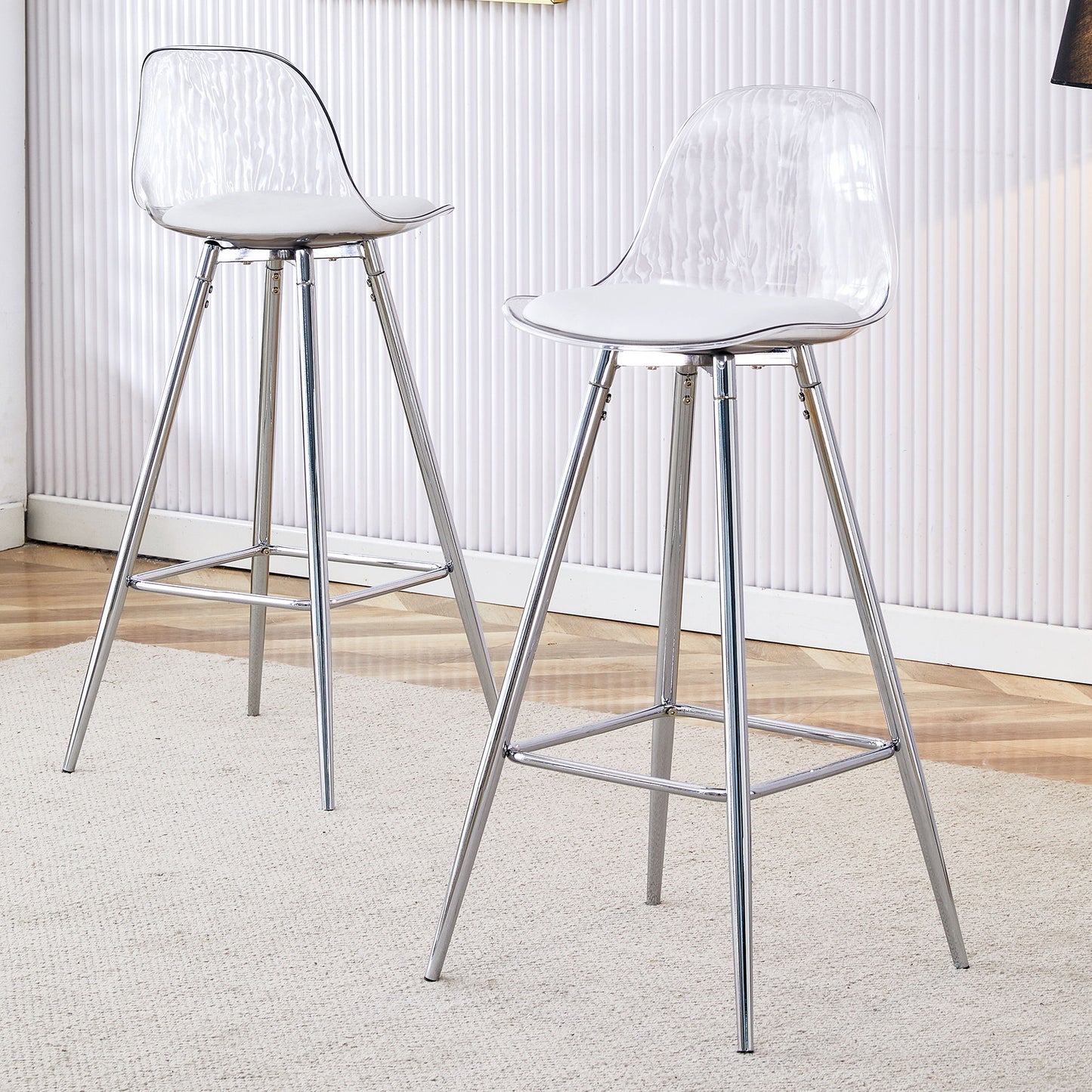 Stylish Upholstered Bar Chairs With Metal Leg Home Essentials