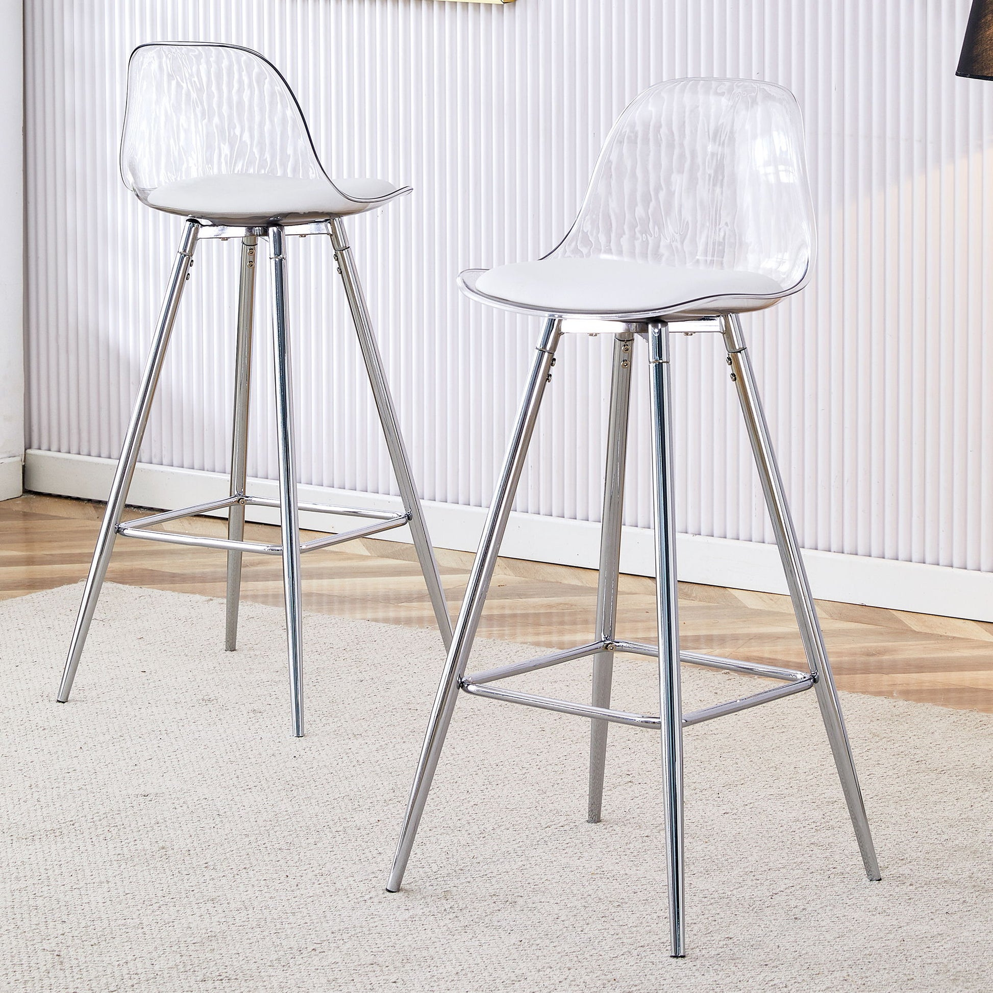 Stylish Upholstered Bar Chairs With Metal Leg Home Essentials