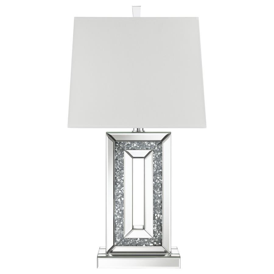 Ayelet - Tapered Shade Mirrored Table Lamp - Silver CoasterElevations