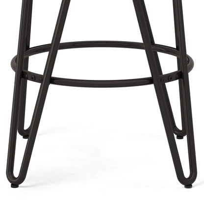 Simeon - Multifunctional Metal Stool With Wood Seat Simpli-Home