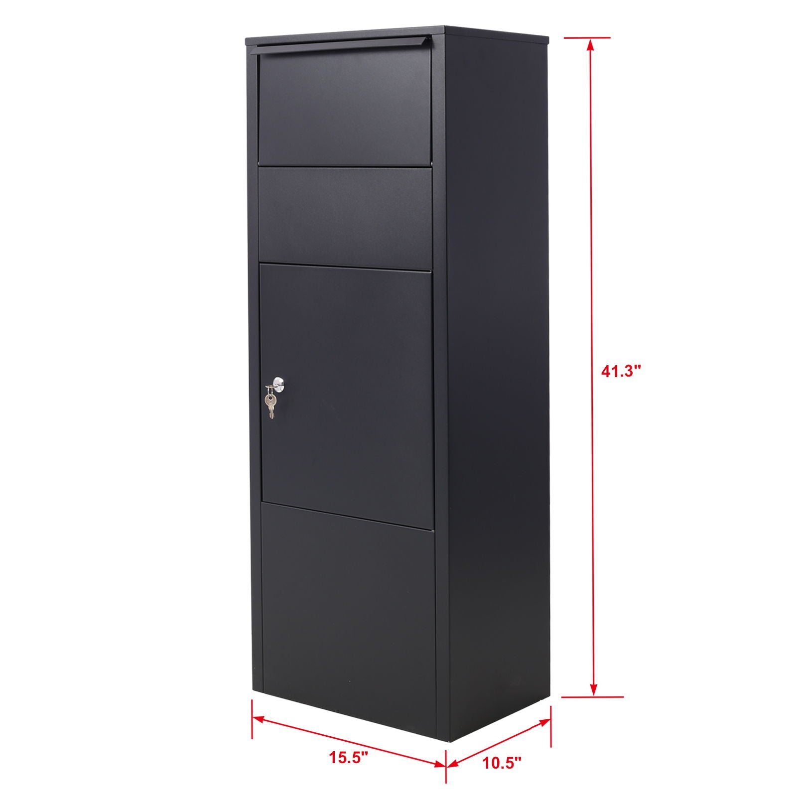 Large Package Delivery Parcel Mail Drop Box With Lockable Storage Compartment Heavy Duty Weatherproof For Express Mail Delivery For Home & Business Use - Black Daily Nest