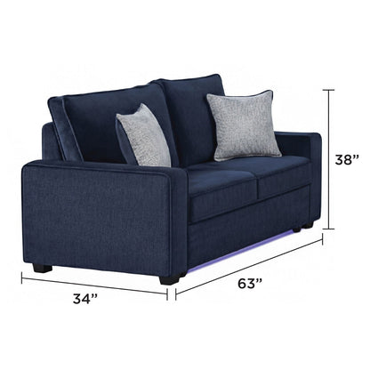 Rita - Loveseat, LED Base Lighting, Cushions And 2 Accent Pillows Matrix Furniture Group