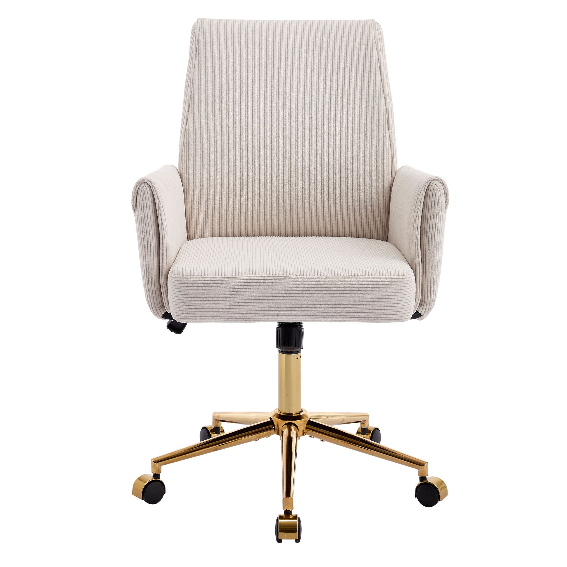 Ergonomic Mid-Back Office Chair With Gold Base Home Essentials