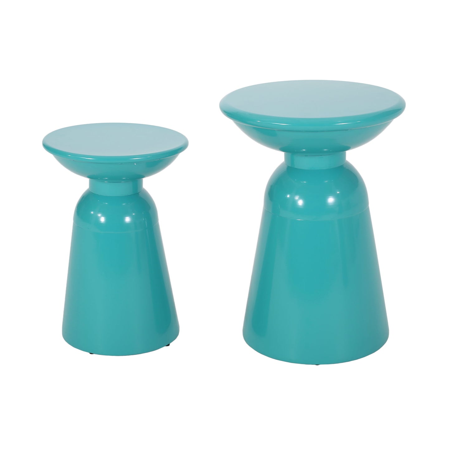 Serenita - Outdoor Side Tables With Flared Design (Set of 2) Noble House