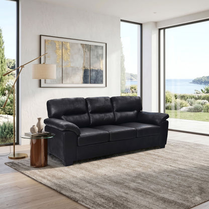 3 Seater Sofa With Padded Armrests And Triangular Leg Home Essentials