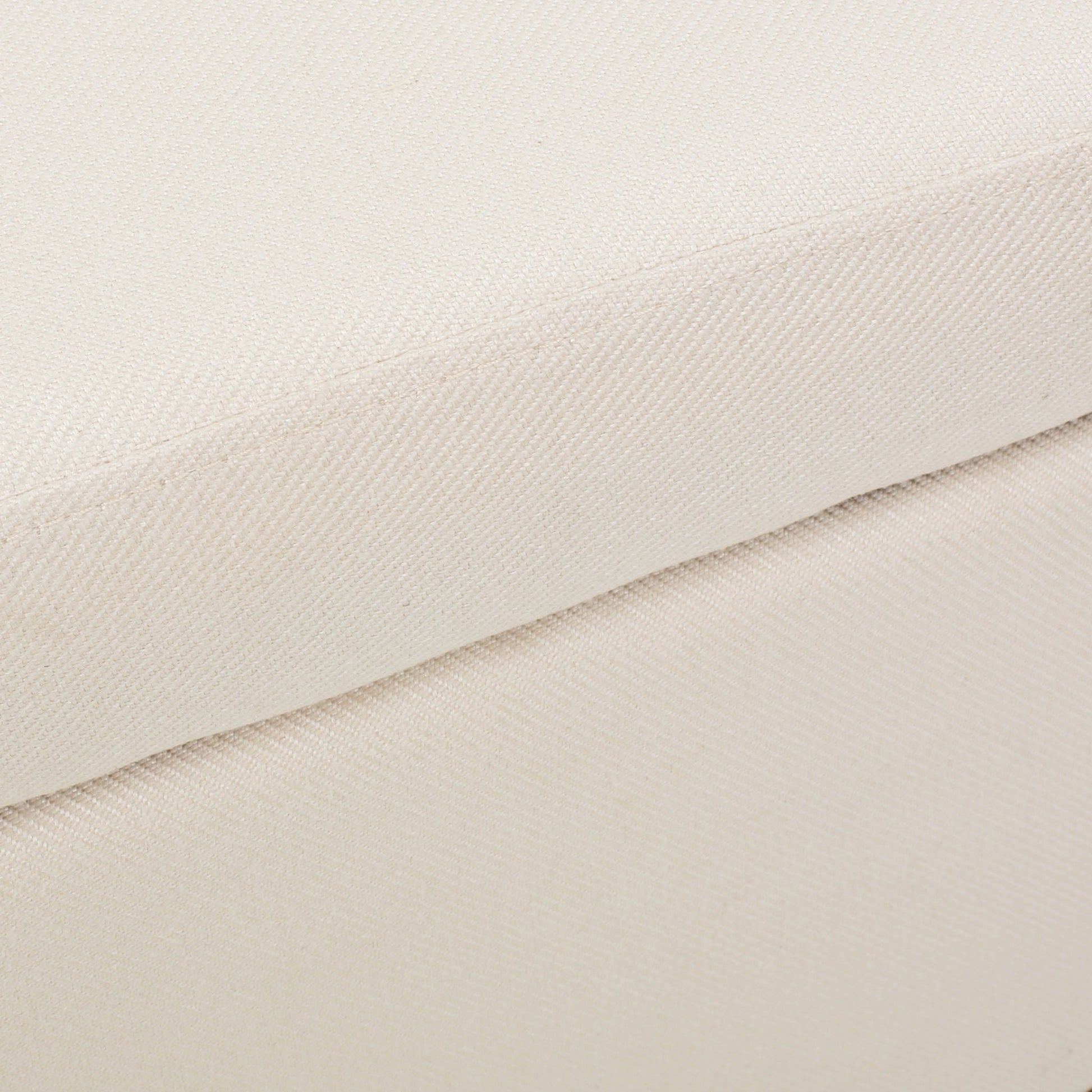 Upholstered Storage Ottoman With Nailhead Trim - Beige Noble House