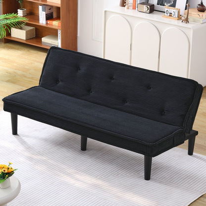 Versatile Corduroy Sofa Bed With Solid Wood Frame Home Essentials