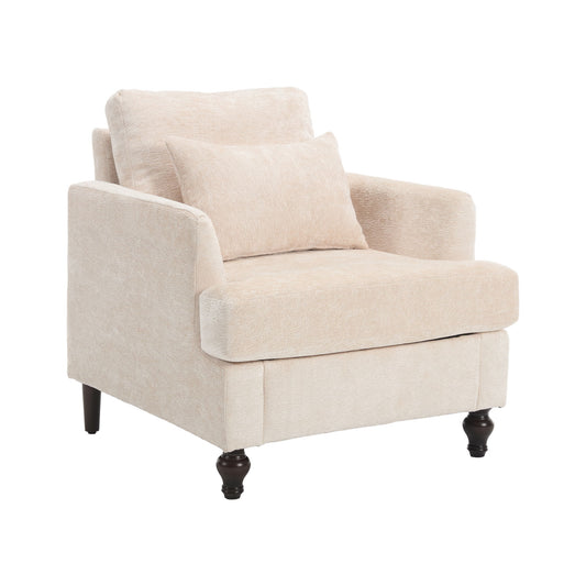Modern Mid Century Wood Frame Armchair With Tufted Design Home Essentials