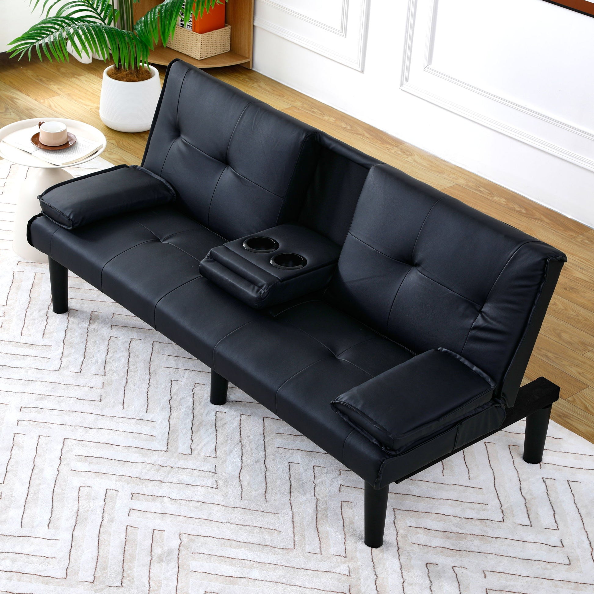 Sofa Bed With Foldable Design And Cup Holder Home Essentials