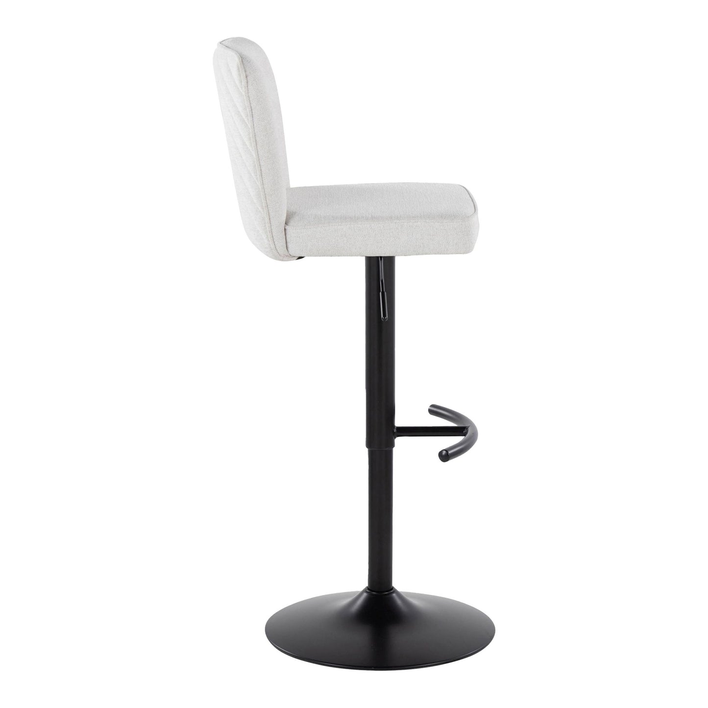 Henry - Contemporary Adjustable Barstool & Swivel With Rounded T Footrest (Set of 2) Lumi Source
