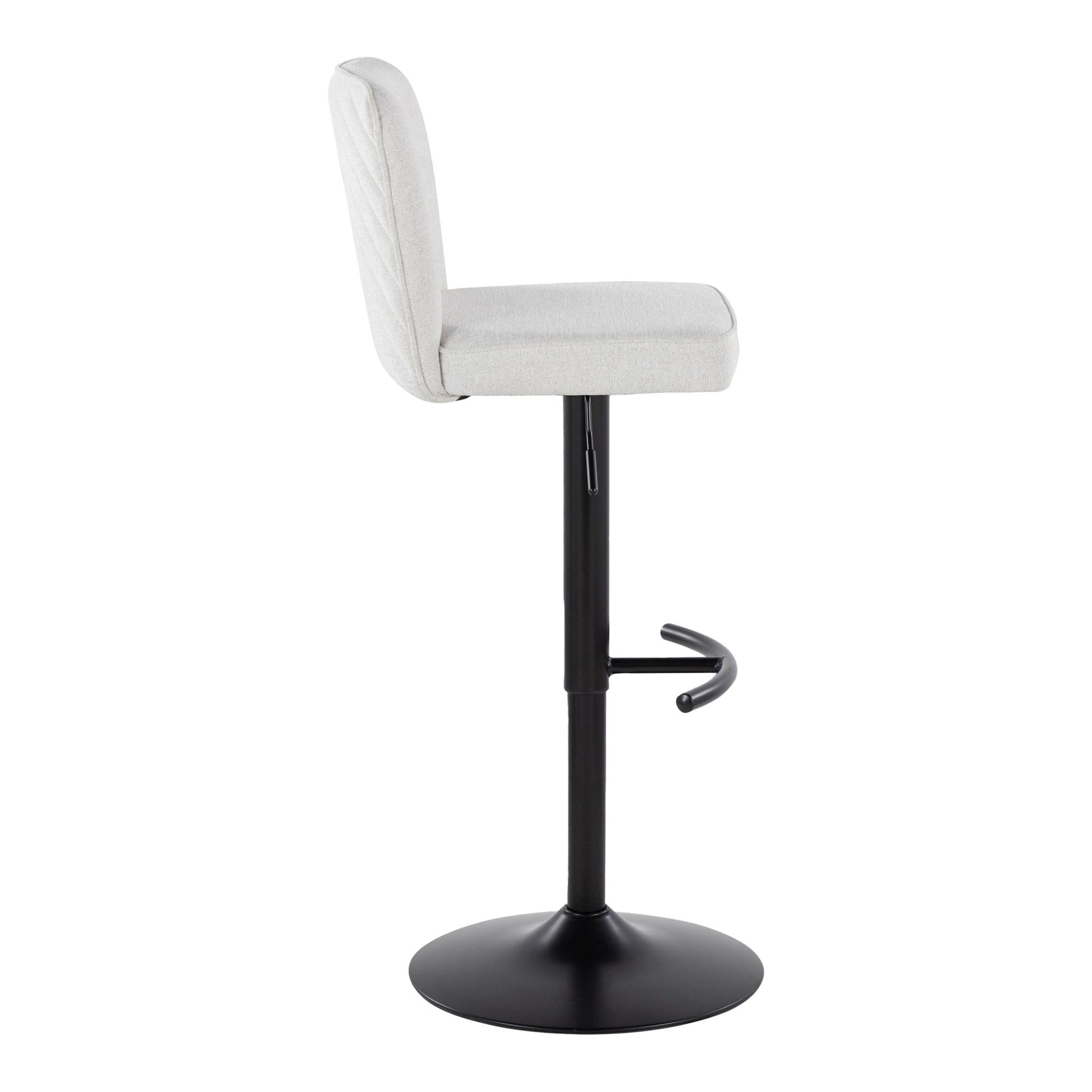 Henry - Contemporary Adjustable Barstool & Swivel With Rounded T Footrest (Set of 2) Lumi Source