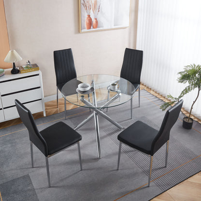 Chrome Leg Dining Chair (Set of 4) Home Essentials
