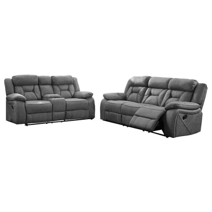 Higgins - Upholstered Motion Reclining Sofa Set CoasterEveryday