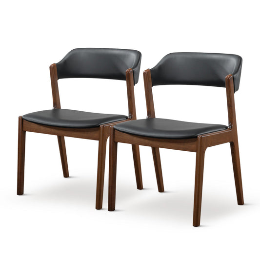 Enzo - Dining Chair (Set of 2) - Black / Brown Ashcroft Furniture