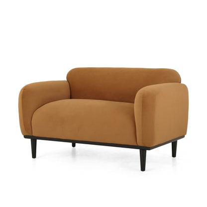 Sway - Upholstered Loveseat With Wood Legs And Round Arms Noble House