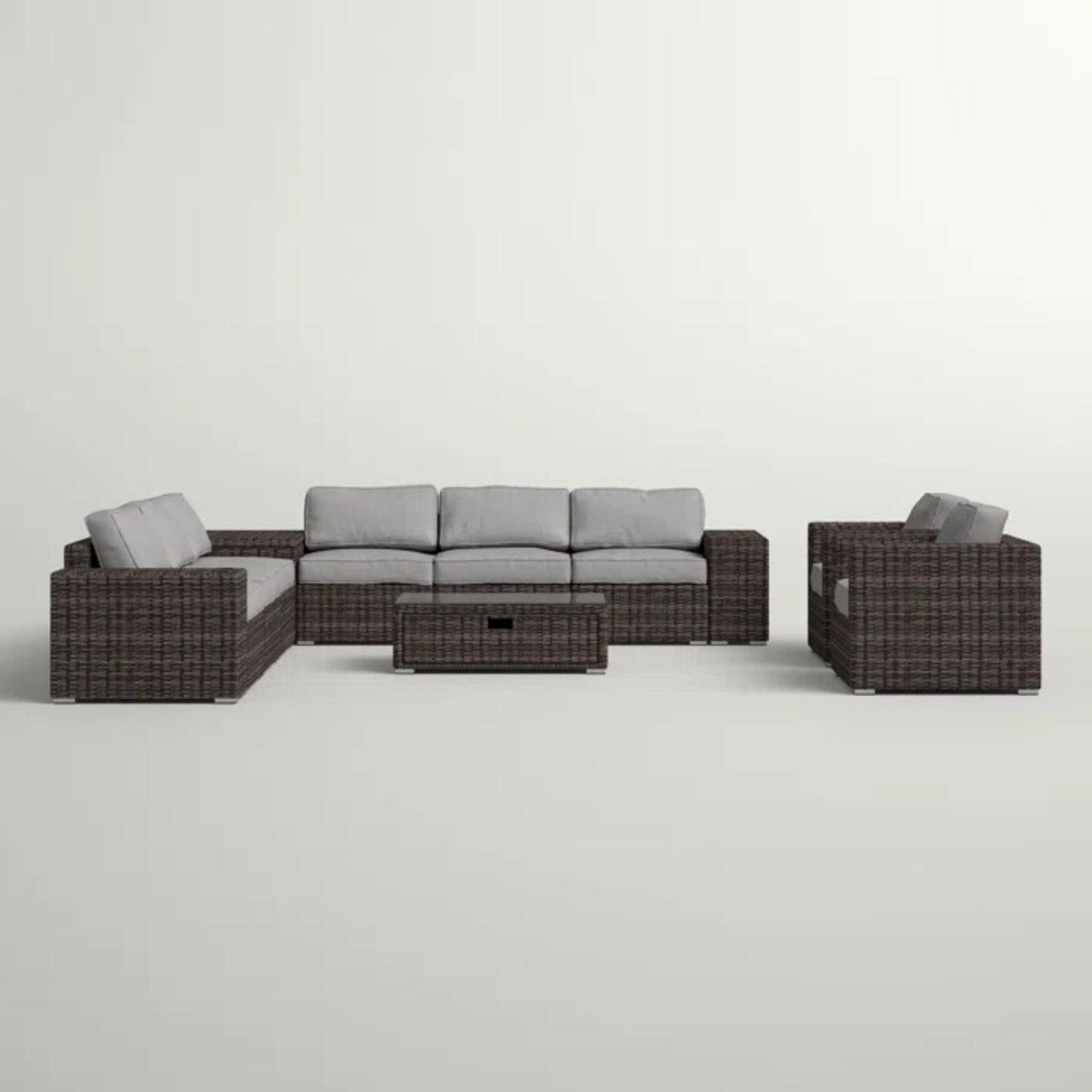 Stylish Rattan Wicker Person Seating Group With Premium Sunbrella Cushions Perfect For Outdoor Entertaining LSI Patio Furniture