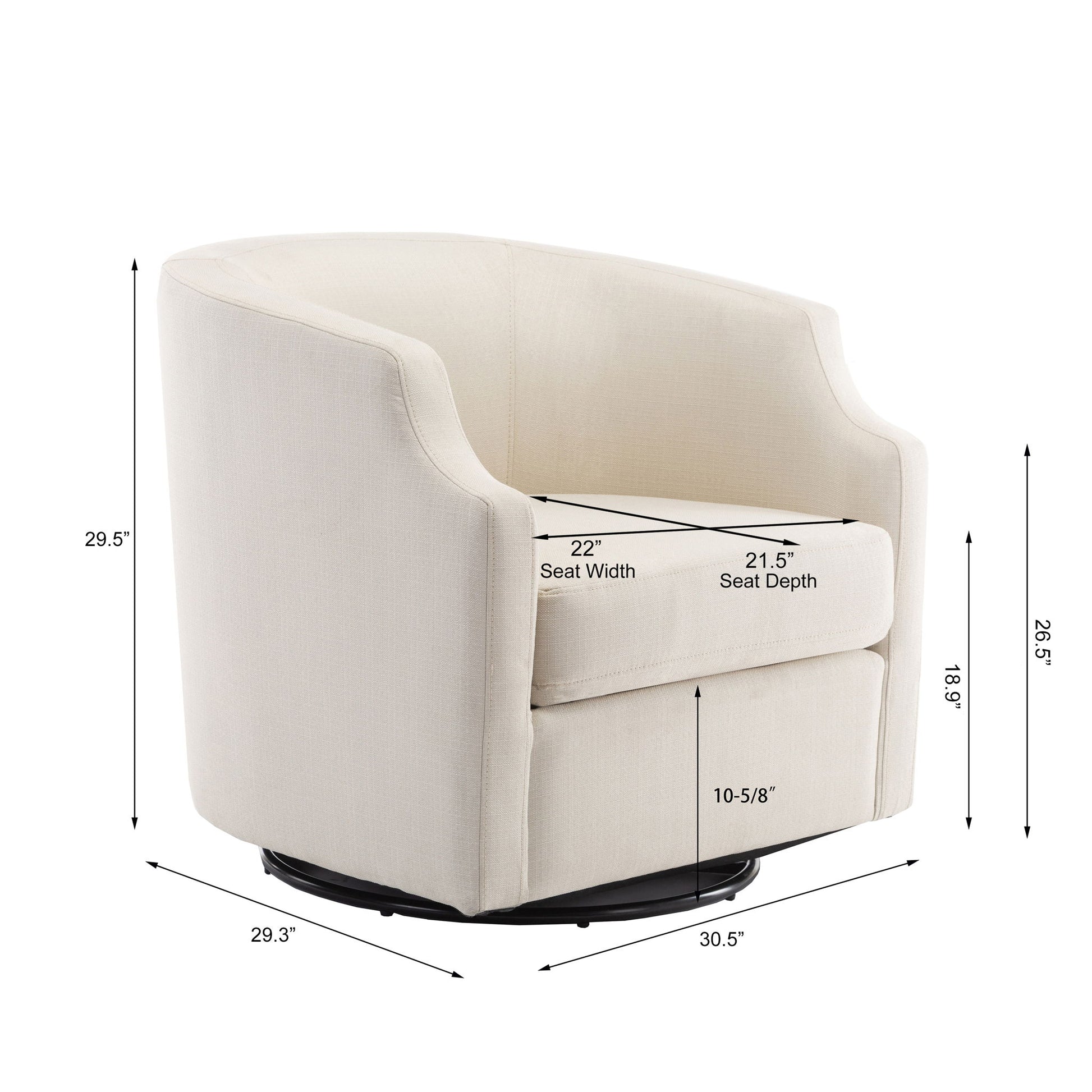 Isabelle - Swivel Glider Barrel Chair Ridgecrest Home