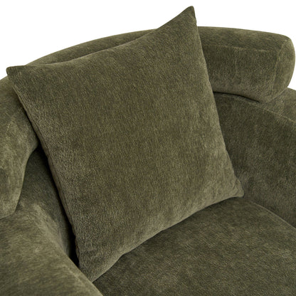 Clubchair, Bucket Chair, Decorative Sofa With Pillow, For Living Roon - Olive Green Home Essentials