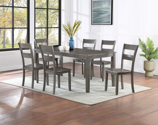 Ryan - 7 Piece Dining Room Set - Gray Crown Mark