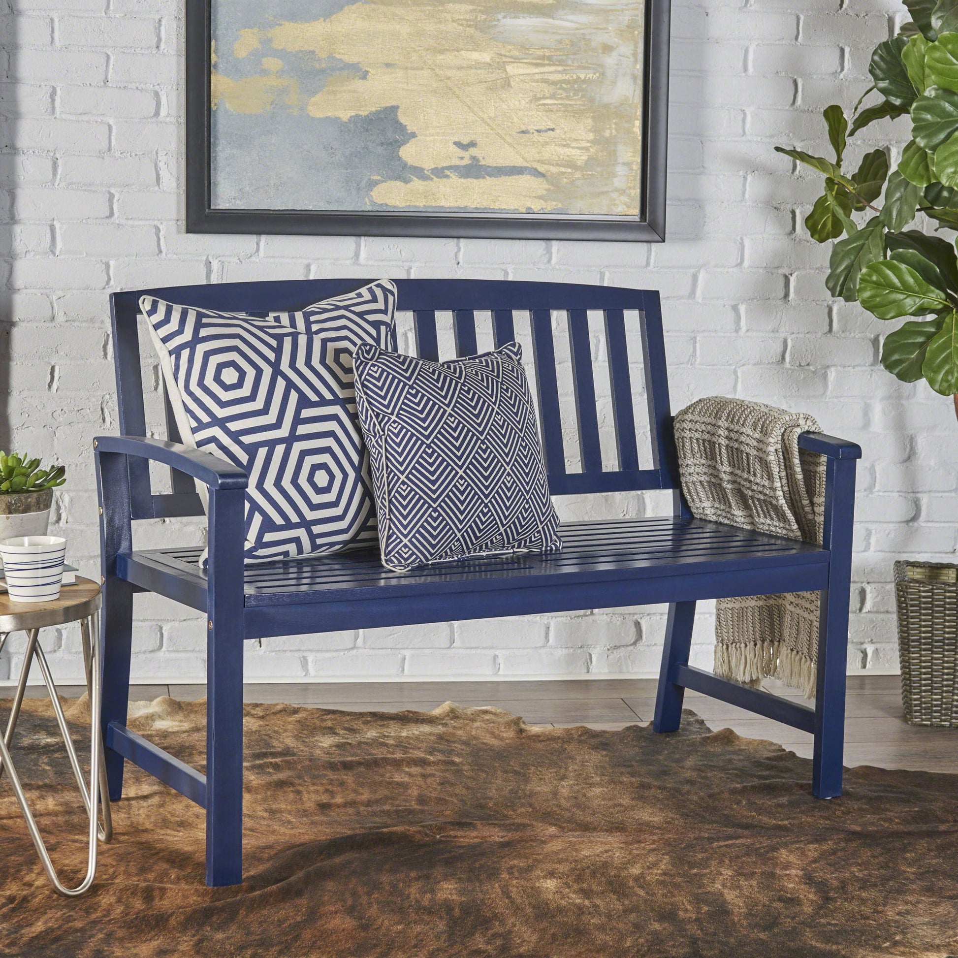Farmhouse Style Loja Bench Indoor / Outdoor Noble House