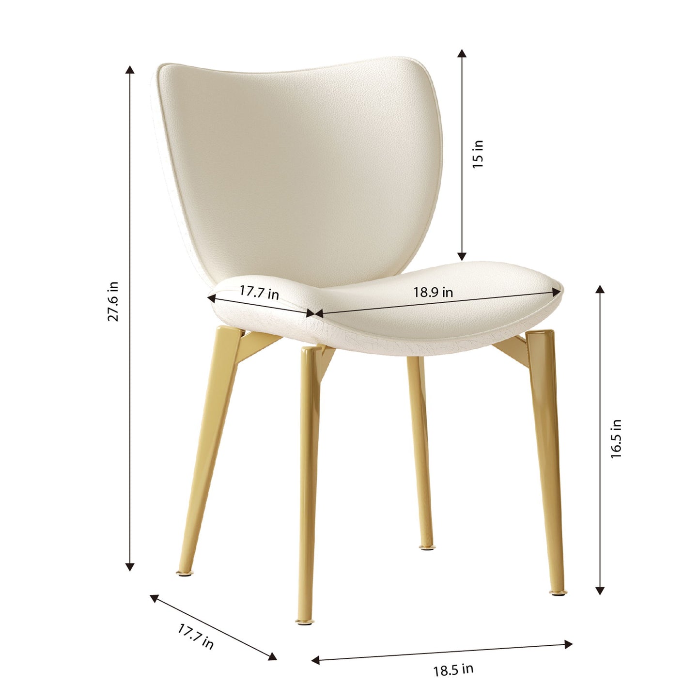 Dining Chairs (Set of 2) - Beige Home Essentials
