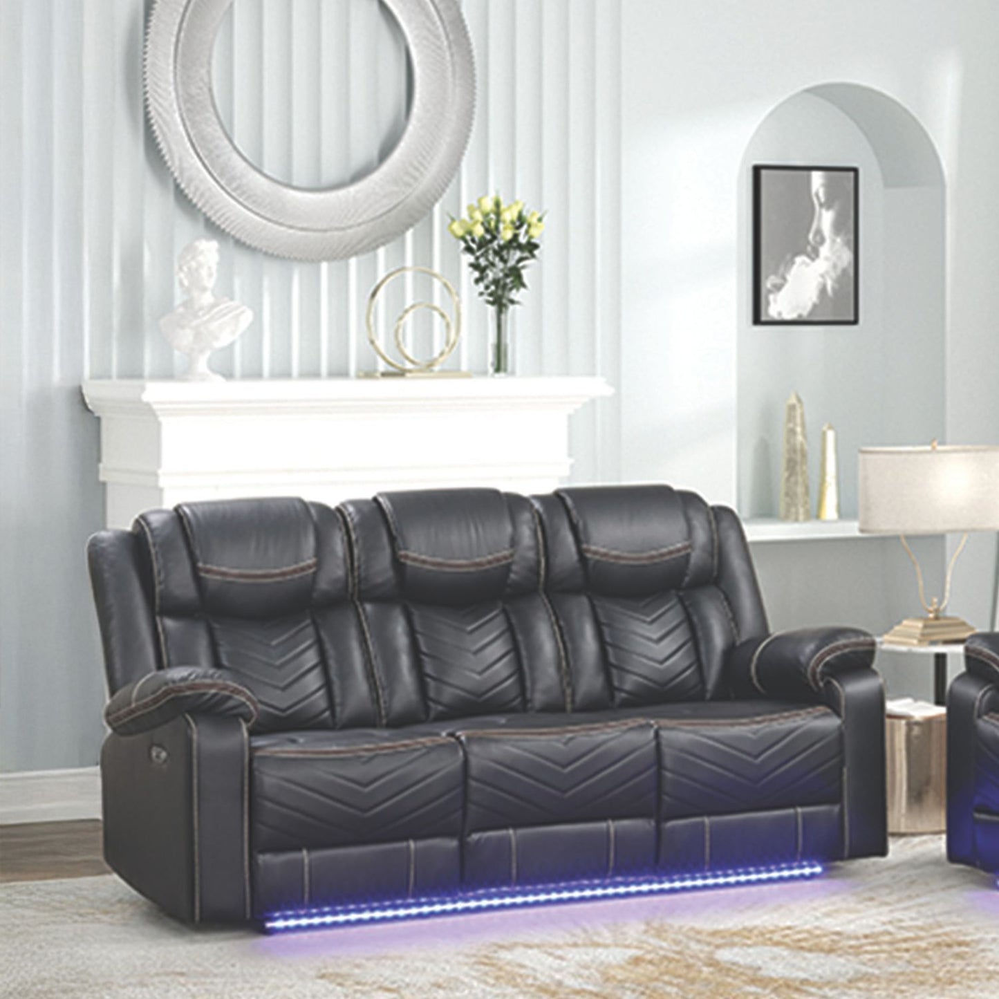 Challenger - LED Power Recliner Sofa Matrix Furniture Group