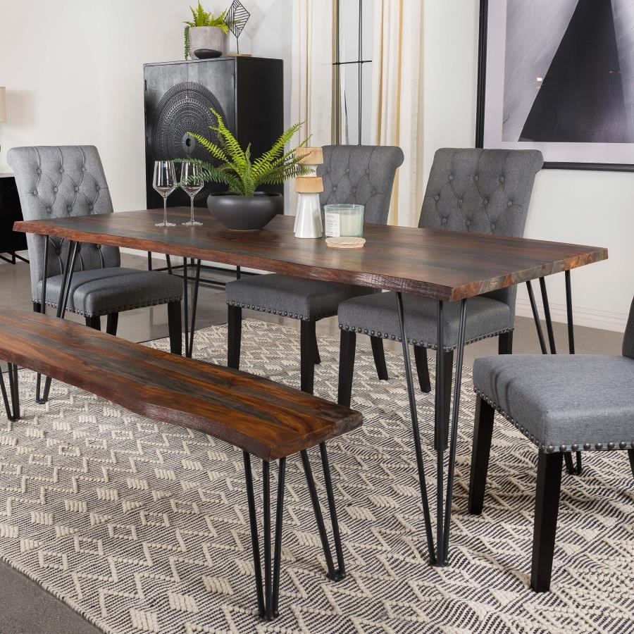 Neve - Live Edge Dining Table - Gray Sheesham CoasterEssence