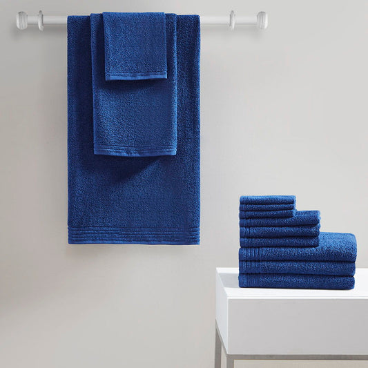 Big Bundle - Quick Dry 12 Piece Bath Towel Set - Navy