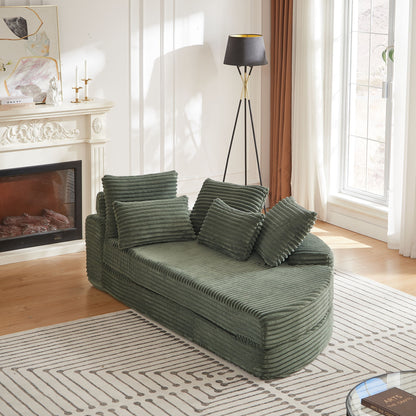Semi Circular 2 In 1 Sofa Bed With Neck Pillow Home Essentials