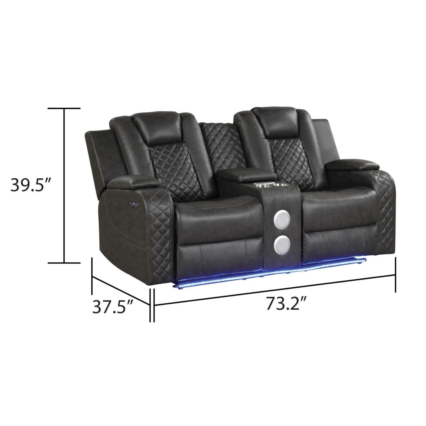 Benz - Power Reclining Loveseat & LED Lighting And Built In USB Matrix Furniture Group