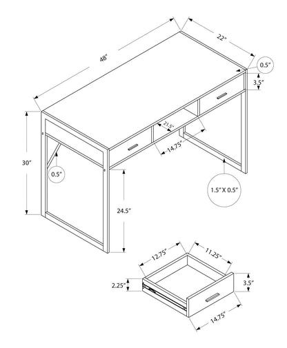 Computer Desk For Home Office Laptop, Storage Drawers 8th Street