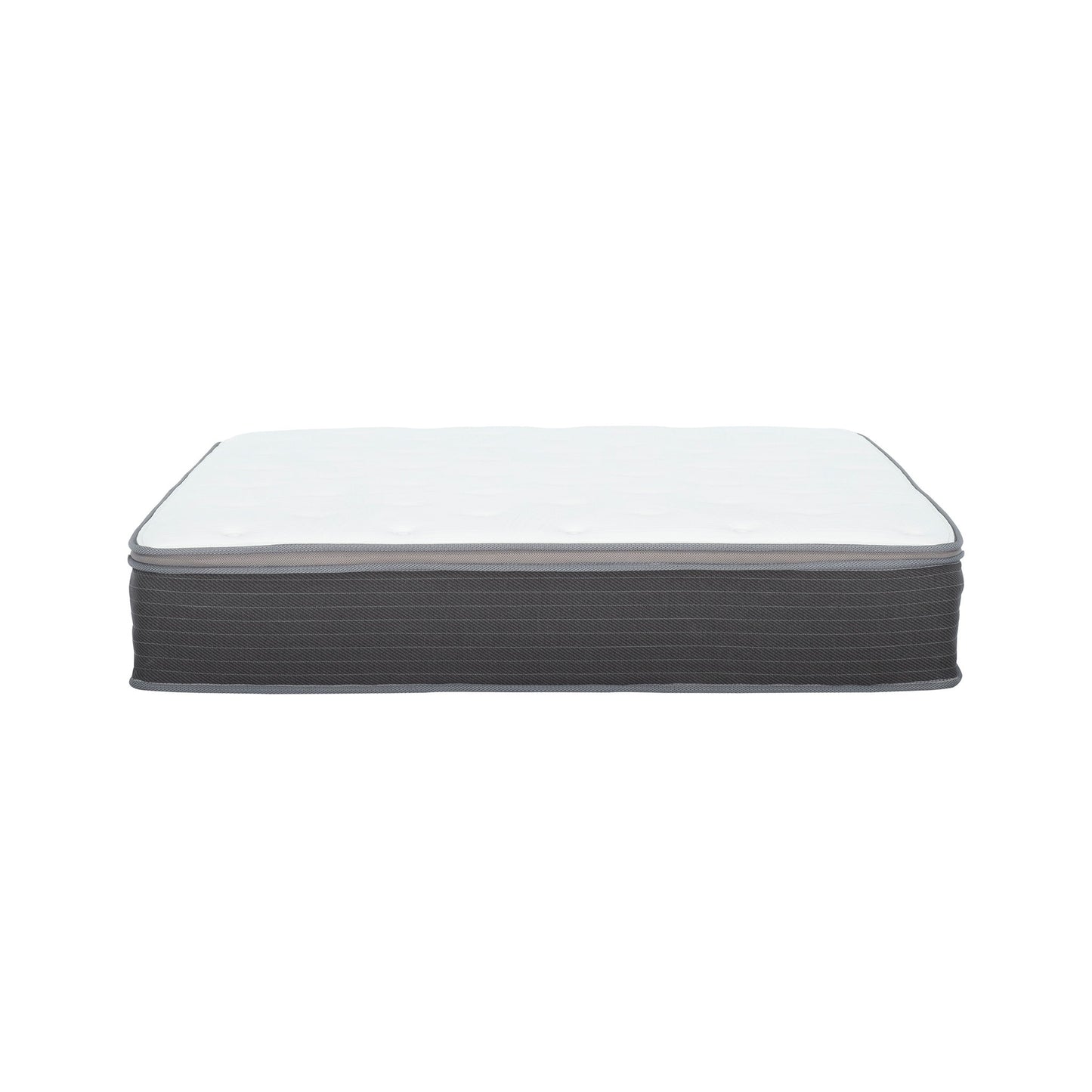 10" Full Size Hybrid Mattress In A Box, Gel Memory Foam Mattress Top With Pocket Coil Base - Gray / White Daily Nest