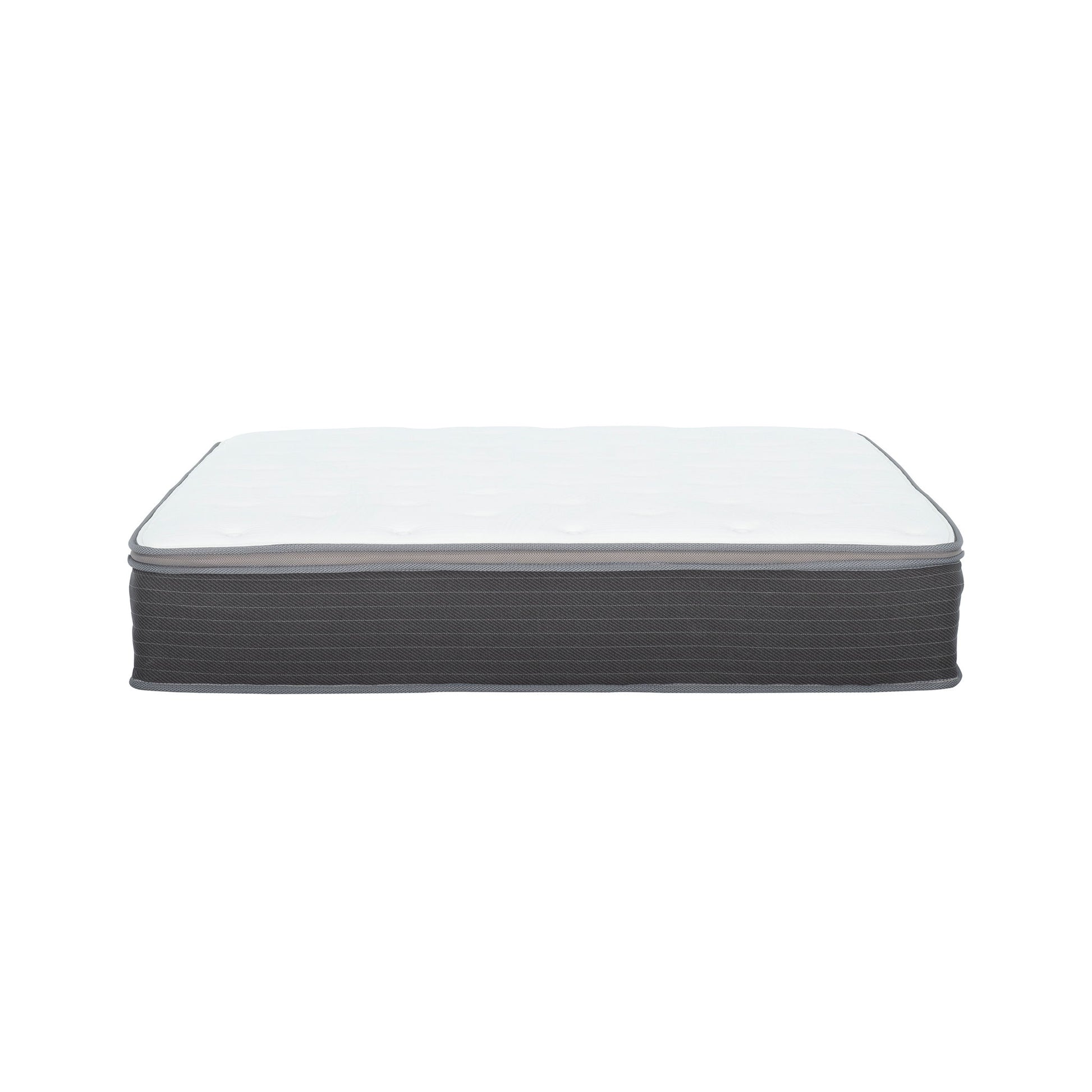 10" Full Size Hybrid Mattress In A Box, Gel Memory Foam Mattress Top With Pocket Coil Base - Gray / White Daily Nest