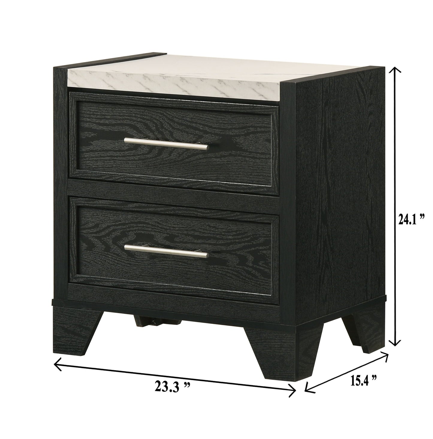 Lamar - Nightstand - Black Crown Mark