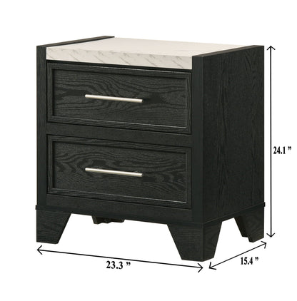 Lamar - Nightstand - Black Crown Mark