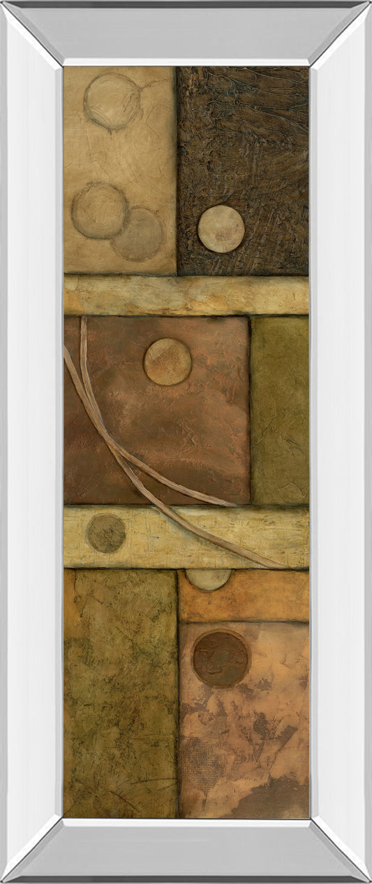 Circle Game Il By Norm Olson - Mirror Framed Print Wall Art - Beige