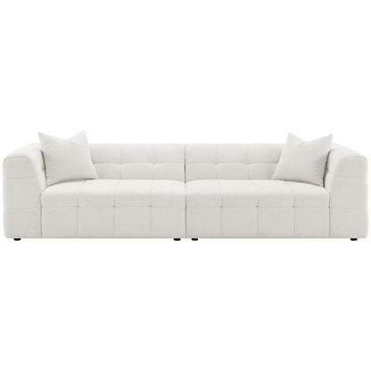Everly - Boucle Upholstered Extra Long Sofa - White Coaster Fine Furniture
