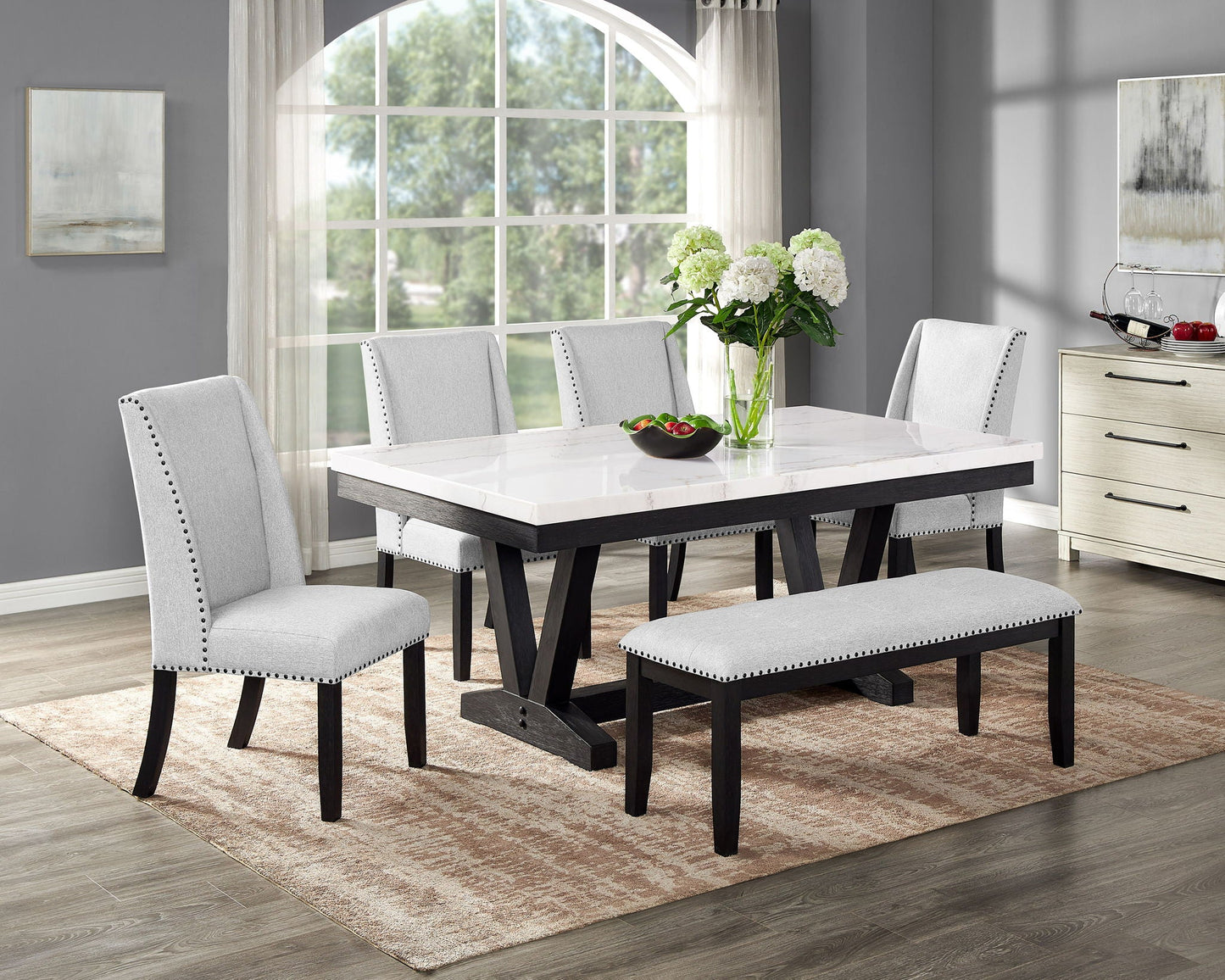 Varley - Dining Room Set With Wing Chairs Crown Mark