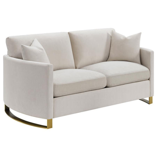 Corliss - Upholstered Arched Arm Loveseat CoasterElevations