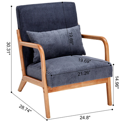 Accent Arm Chair With Pillow Upholstered Home Essentials