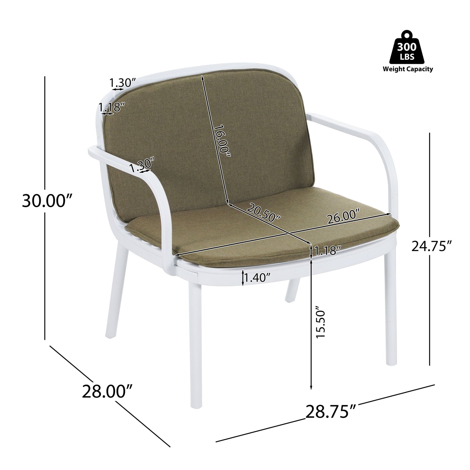 Luna - Outdoor Club Chair (Set of 2) Noble House