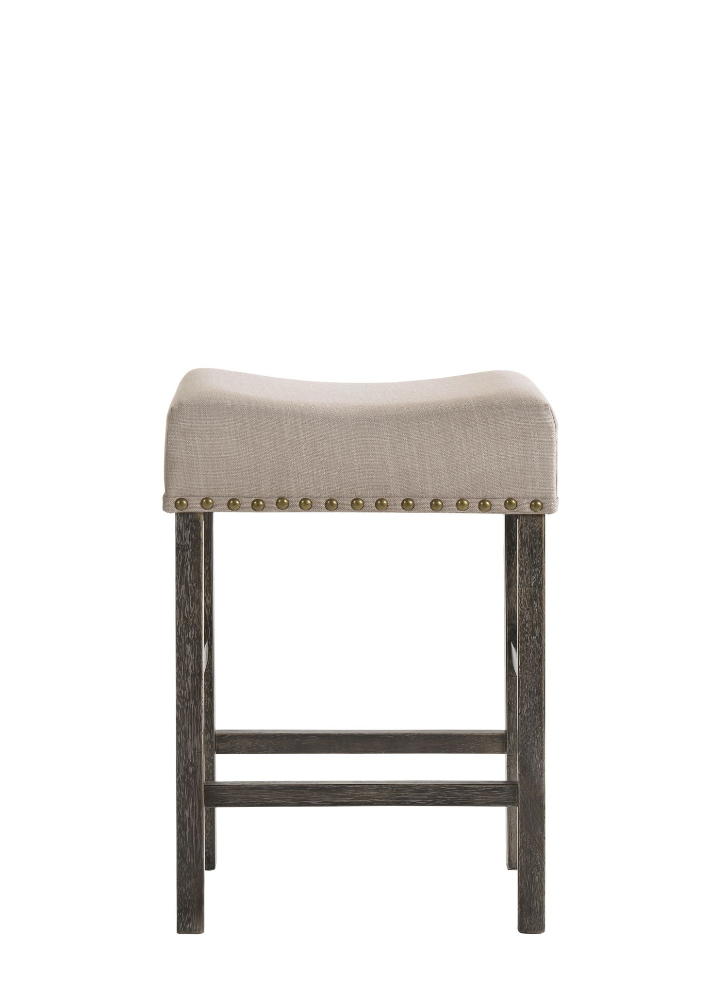 Martha II - Weathered Counter Height Stool (Set of 2) - Gray / Tan Acme