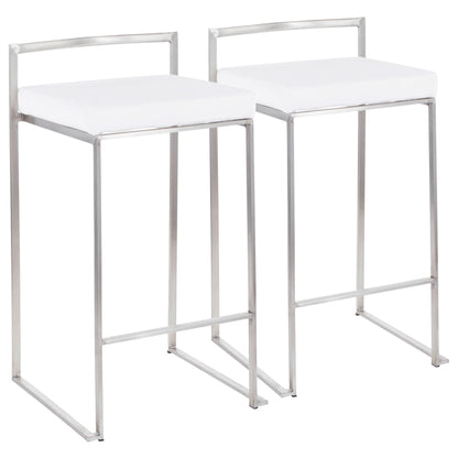Fuji - Contemporary Elegant Stackable Counter Stool Set Lumi Source