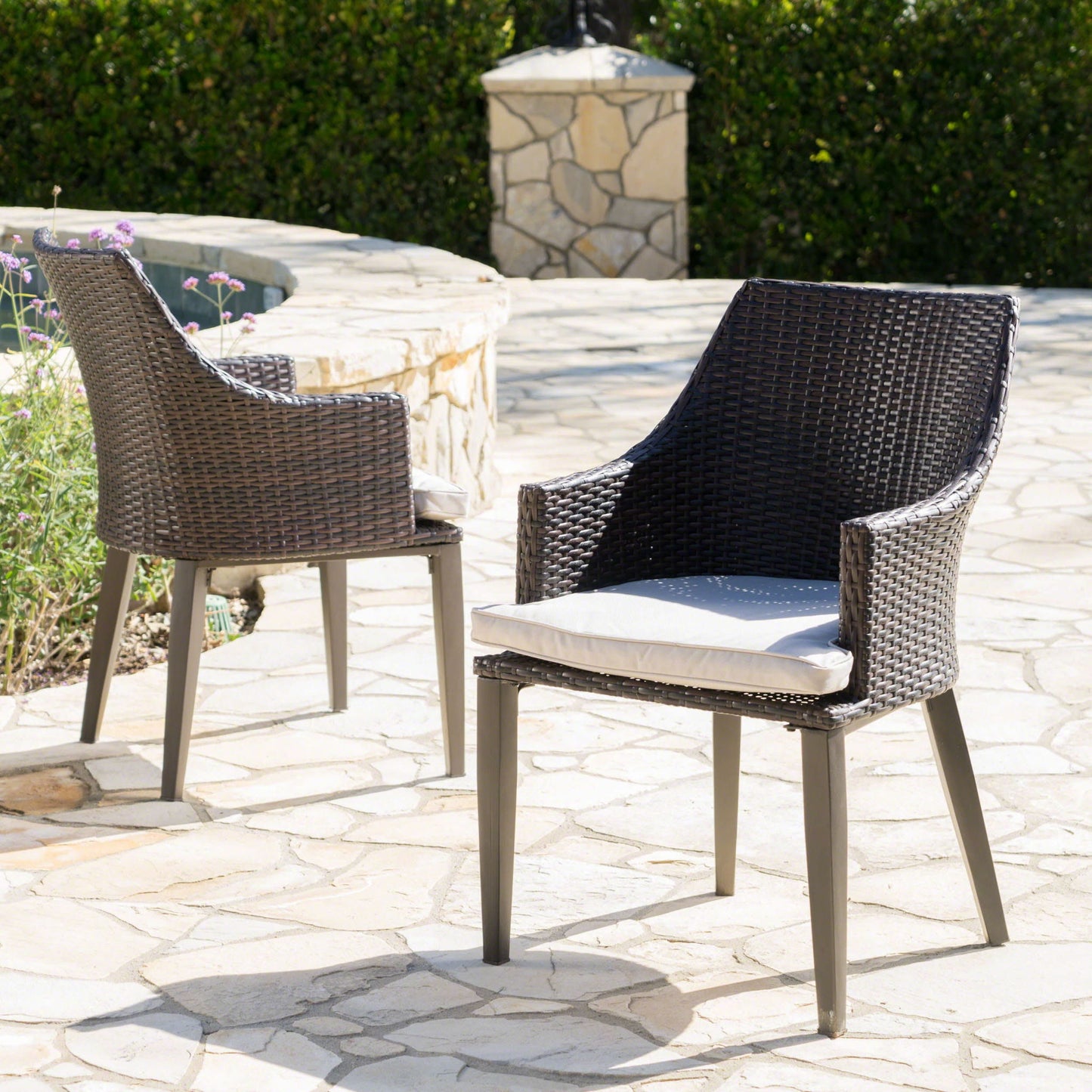 Hillhurst - Outdoor Chair Comfortable, Weather Resistant Cushion (Set of 2) Noble House